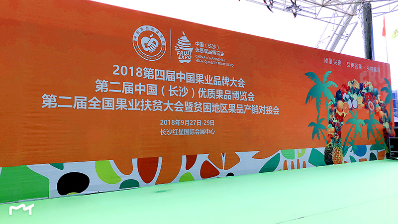 优质果品博览会现场背景